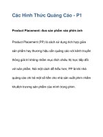 các hình thức quảng cáo