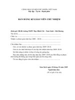 Đăng kí GVCN giỏi, xuất sắc