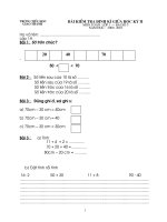 kiểm tra Toán 1 - GHKII ( Bài số 3)