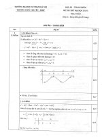 ĐÁP ÁN THI THỬ TOÁN SPHN LẦN 1