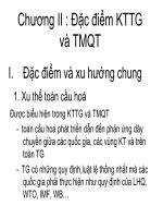 Chương II: Đặc điểm Kinh tế thế giới và Thương mại quốc tế doc