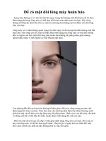 Để có một đôi lông mày hoàn hảo pptx