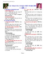 Các thao tác cơ bản trên word & powerpoint 2003