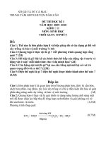 Đề thi sinh 11 năm 2009- 2010