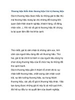 thương hiệu kiến thức thương hiệu giá trị thương hiệu