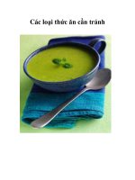 Các loại thức ăn cần tránh ppt