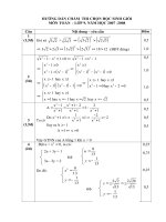 Đáp án HSG Toán 9 Nam Đông-Huế