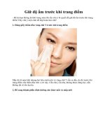 Giữ độ ẩm trước khi trang điểm ppt