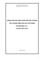 Chuẩn kiến thức - Môn hóa học lớp 11 pot