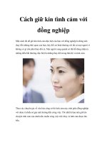 Cách giữ kín tình cảm với đồng nghiệp doc