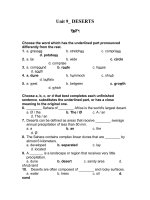 Unit 9 - DESERTS - Test 1