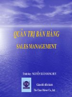 quản trị  bán hàng