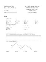 đề thi toán giữa học kỳ 2 -  lớp 2