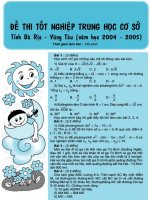 Đề thi tốt nghiệp Bà Rịa Vũng Tàu 2004-2005 doc