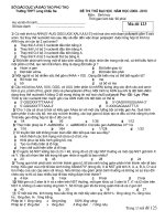 Đề-đáp án Sinh của Long Châu Sa