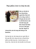 Thực phẩm có lợi và có hại cho não pps