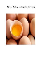 Bị tiểu đường không nên ăn trứng ppsx