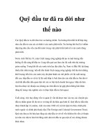 Quỹ đầu tư đã ra đời như thế nào pps