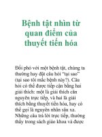 Bệnh tật nhìn từ quan điểm của thuyết tiến hóa ppt