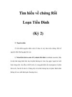 Tìm hiểu về chứng Rối Loạn Tiền Đình (Kỳ 2) ppsx