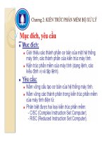 Chương 2: KIẾN TRÚC PHẦN MỀM BỘ XỬ LÝ doc