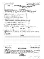 Đề - Đáp Án. Kiểm Tra Chương III. HH8.