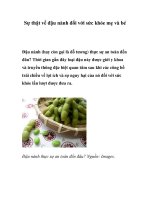 Sự thật về đậu nành đối với sức khỏe mẹ và bé doc