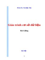 Bài giảng môn Cơ sở dữ liệu ppt