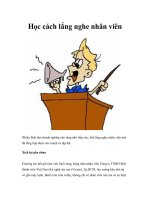 Học cách lắng nghe nhân viên pps