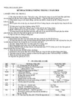 Kế hoạch công tác tháng 3/2010