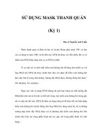 SỬ DỤNG MASK THANH QUẢN (Kỳ 1) docx