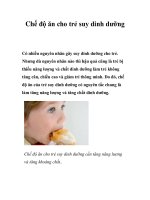Chế độ ăn cho trẻ suy dinh dưỡng ppt