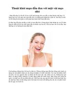 Thoát khỏi mụn đầu đen với một vài mẹo nhỏ potx