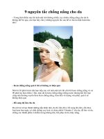 9 nguyên tắc chống nắng cho da ppsx