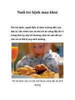 Nuôi trẻ bệnh mau khoẻ pps