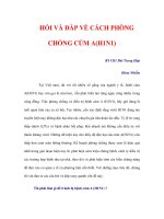 HỎI VÀ ĐÁP VỀ CÁCH PHÒNG CHỐNG CÚM A(H1N1) pptx