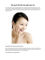 Bí quyết để làn da mãi tươi trẻ ppt