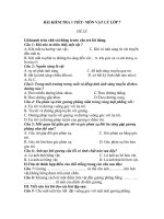 đề kiểm tra vật lý 7 kỳ I