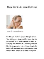 Kháng sinh và nghệ trong điều trị mụn pps