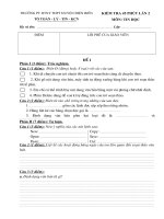 Bài kiểm tra 1 tiết lý thuyết kỳ II Tin6
