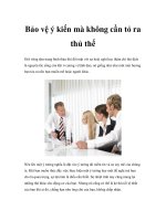 Bảo vệ ý kiến mà không cần tỏ ra thủ thế pdf
