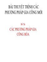các phương pháp gia công tiên tiến: gia công hoá