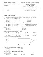 Đề thi môn Toán lớp 4