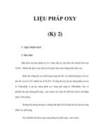 LIỆU PHÁP OXY (Kỳ 2) doc