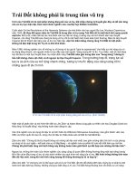 Trái Đất không phải là trung tâm vũ trụ