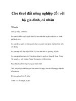 Cho thuê đất nông nghiệp đối với hộ gia đình, cá nhân pot