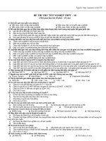 ĐỀ THI THỬ TỐT NGHIỆP THPT SỐ 10 MÔN SINH