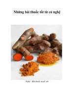 Những bài thuốc tốt từ củ nghệ doc