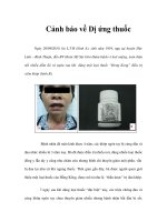 Cảnh báo về Dị ứng thuốc pot