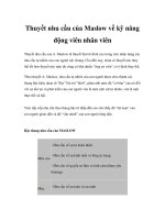 Thuyết nhu cầu của Maslow về kỹ năng động viên nhân viên docx
